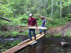 Community Build of Jones River Bridge and Boardwalk