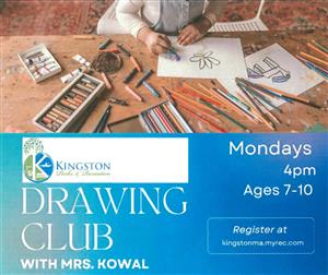 Drawing Club Ages 7-10 Mondays 4pm