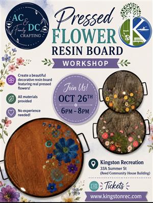 AC&DC Pressed Flower Resin Board